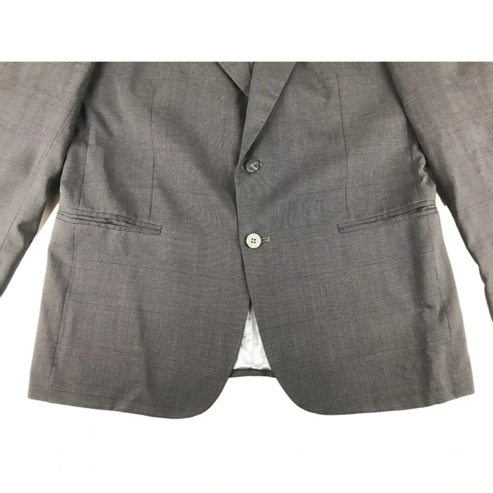 Jean Paul Germain‎ Mens Black Wool Inner Pockets Notch Collared Blazer Size 40 R